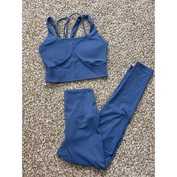 Kosha Fit Other - NEW Kosha Fit Activewear Set Small Blue Strappy Sports Bra High Waisted Leggings
